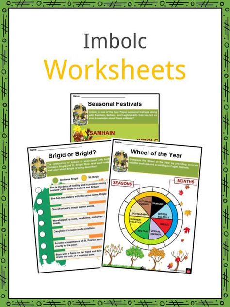 Celebrating Imbolc, Imbolc Traditions, February Outfits, Leggings Winter, Seasons Months, Homeschool Preschool Activities, Homeschool Worksheets, St Brigid, Pagan Symbols