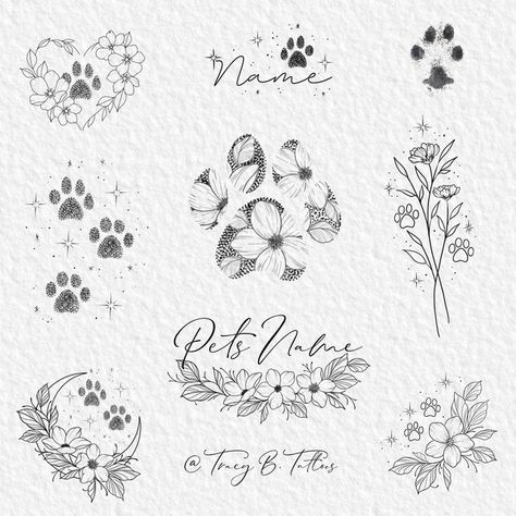 Tatoo Dog, Pet Memorial Tattoo, Small Dog Tattoos, Dog Tattoo Ideas, Tribute Tattoos, Tattoos For Dog Lovers, Pawprint Tattoo, Dog Paw Tattoo, Remembrance Tattoos