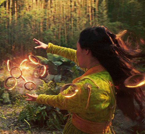 Xu Wenwu & Ying Li SHANG-CHI AND THE LEGEND OF THE TEN RINGS  dir. Destin Daniel Cretton Ten Rings, Dr World, Elemental Powers, Shang Chi, Super Powers Art, Magic Aesthetic, Magic Powers, Star Trek Ships, Fantasy Aesthetic