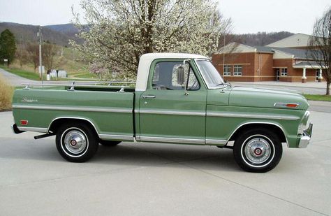 1969 Ranger-360 V8, three on the tree 1980 Ford Truck, Big Ford Trucks, Green Truck, Vintage Pickup, Good Looking Cars, Dream Trucks, Vintage Pickup Trucks, White Truck, Old Ford Trucks