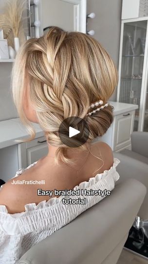 14K views · 362 reactions | Stunning low updo featuring a charming side braid | Stunning low updo featuring a charming side braid | By MetDaan Hairstyles | Let's achieve timeless elegance with this stunning low updo featuring a charming side braid. Starting by gathering the hair into a low ponytail at the nape of the neck. On the side you're considering to make the side braid, just leave the hair as it is. Next, twist it into a bun and secure it with bobby pins. Remember, we're aiming for a soft and relaxed look so don't worry about perfection. Keep the braid relaxed and slightly messy for that effortless charm. Also, be sure to secure the braid in place. Just tuck the left hair next to the low bun. Add an accessory and there you have it. Simply an enchanting masterpiece. Diy Side Updo, Messy Side Bun Hairstyles, Side Ponytail Updo, Messy Side Bun, Low Updo, Side Bun Hairstyles, Side Updo, Side Ponytail, Nape Of Neck