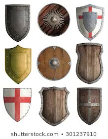 Medieval Knight Shields Set Isolated Stock Photo (Edit Now) 301237910 Interrior Design, Knight Shield, Medieval Shields, Wooden Shield, Viking Helmet, Viking Shield, Fabric Wall Art, Medieval Knight, 3d Modelling