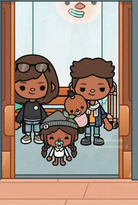 Toca Boca Black Family, Family Toca Boca Ideas, Cute Toca Boca Family Ideas, Toca Boca Characters Ideas Aesthetic Family, Family Ideas Toca Boca, Toca Boca Family Ideas Aesthetic, Toca Families Ideas, Toca Life Character Ideas, Toca Boca Character Ideas Family