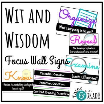 Wit And Wisdom Bulletin Board, Wit And Wisdom 4th Grade, Wit And Wisdom Focus Wall, Wit And Wisdom 3rd Grade, Organize Posters, Question Sign, Focus Wall, 3rd Grade Classroom, Essential Questions