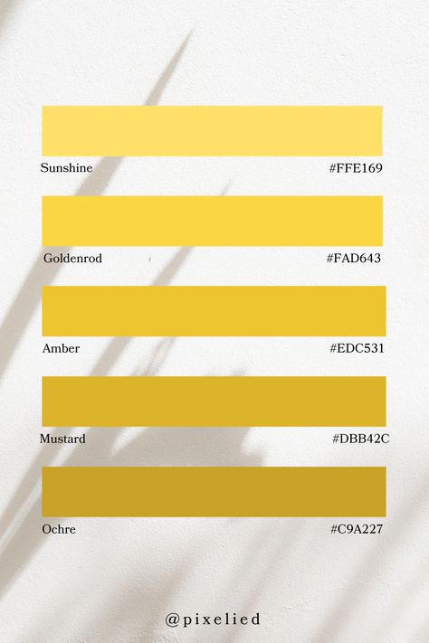 This vibrant palette highlights key shades in an earth tone scheme. Sunshine adds a bright, uplifting warmth. Goldenrod offers a rich, golden hue. Amber brings a warm, inviting glow. Mustard adds depth with its bold, warm tone. Ochre grounds the palette with its earthy richness. These colors work together to create a radiant, cohesive, and sophisticated design. Yellow Branding, Color Scheme Generator, Earth Colour Palette, Tone Color Palette, Earth Tone Color Palette, Color Generator, Flip Image, Blur Image, Earth Tone Color