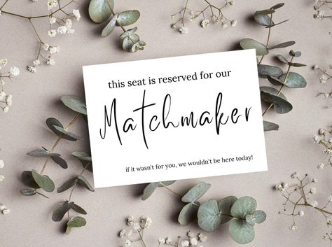 Matchmaker Wedding Chair Sign, Matchmaker Wedding Chair, Matchmaker Wedding, Wedding Chair Signs, Wedding Printable, Reserved Signs, Wedding Chair, Wedding Chairs, Wedding Mood Board