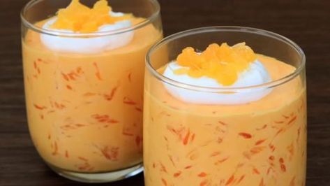 Orange Mousse Recipe, Easy Orange Dessert Recipes, Recipes With Fresh Oranges, Fresh Orange Desserts, Orange Desserts Easy, Orange Pudding Recipe, Orange Pudding, Mousse Recipes Easy, Orange Mousse