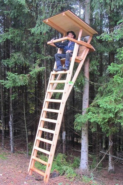 Tree Stand Hunting, Deer Hunting Stands, Deer Stand Plans, Hunting Stands, Deer Blind, Hunting Diy, Deer Hunting Blinds, Hunting Cabin, Deer Stand