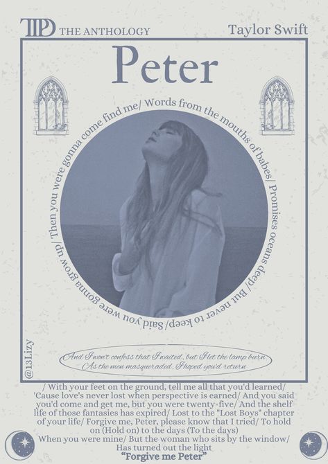 Peter- Taylor Swift- the tortured poets department- ttpd- poster Ttpd Poster Taylor Swift, Peter Taylor Swift, Circle Poster, Song Posters, Song Art, Yelena Belova, Room Prints, Taylor Swift Posters, Kingdom Come