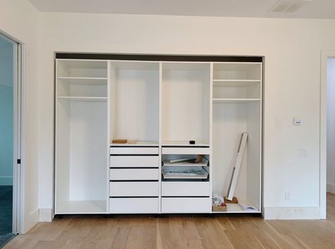 How I Created a Built-in Closet [with Ikea + Semihandmade] - Raising Simple Ikea Semihandmade, Ikea Built In Wardrobes, Customized Closet, Ikea Kitchen Planning, Closet Conversion, Ikea Kitchen Planner, Ikea Sektion, Built In Closet, Ikea Built In