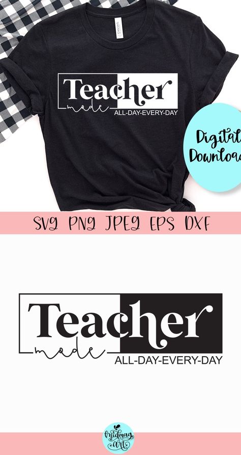 Teacher Shirts Designs, Teacher Cricut, Teacher Craft, Image Svg, Cricut Projects Beginner, Cute Shirt Designs, Teacher Svg, Vinyl Shirts, Cricut Craft Room