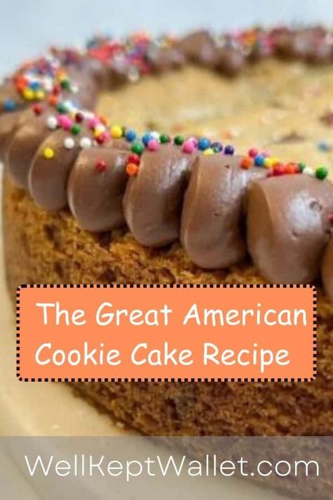 The Great American Cookie Cake Recipe Great American Cookie Cake Recipe, Great American Cookie Cake, Great American Cookie Recipe, Cookie Cake Recipe Easy, American Cookies Recipe, Cookie Cake Icing, Great American Cookie Company, Great American Cookie, Chocolate Chip Cookie Cake Recipe