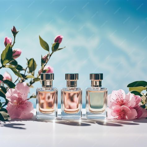 Premium AI Image | five perfume bottle center on the pictures mood minim Niche Perfume Collection, Attractive Background, Packaging Idea, Bottle Images, Perfume Bottle Design, Perfume Bottle Art, French Perfume, Perfume Store, Flyer And Poster Design