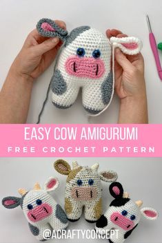 Squishy Cow Crochet Pattern, Crochet Cow Ragdoll Free Pattern, Crochet Ragdoll Free Pattern, Crochet Crafts Free Patterns, Crochet Cow Pattern Free, Easiest Amigurumi, Cow Amigurumi Pattern, Crochet Cow Pattern, Beginner Haken