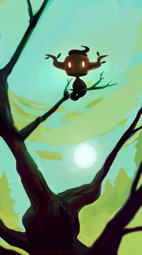 phantump by Kel-Del Phantump Pokemon, Ghost Type Pokemon, Quick Painting, Real Pokemon, Pokemon Painting, Mythical Pokemon, Ghost Pokemon, Ghost Type, Wild Pokemon