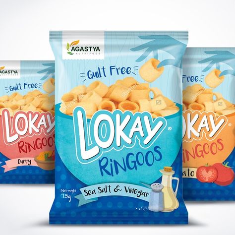 Lokay Snack Chips Packaging Design, Chips Packaging, Chip Packaging, Biscuits Packaging, Packaging Snack, Snack Packaging, Food Logo Design Inspiration, Brand Launch, Packaging Template Design