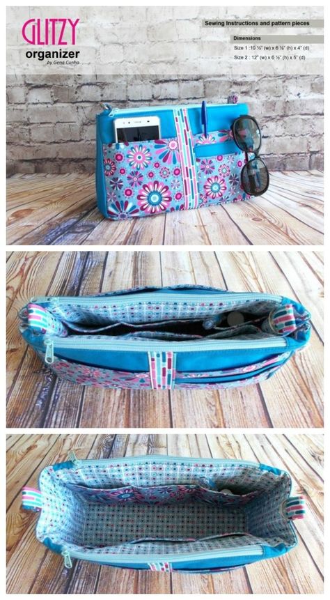 Glitzy Purse Organizer sewing pattern - Sew Modern Bags Purse Organizer Pattern, Diy Purse Organizer, Big Purse, Purse Sewing Patterns, Modern Bag, Diy Bags Purses, Purse Organizer, Costura Diy, Sewing Purses