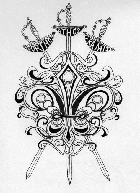 Three Musketeers Tattoo Friends, Musketeer Tattoo, Three Musketeers Tattoo, 3 Musketeers Tattoo, Three Swords Tattoo Design, The Musketeers Bbc, Freedom Symbol Tattoo, Pinterest Tattoo Ideas, Musketeers Bbc