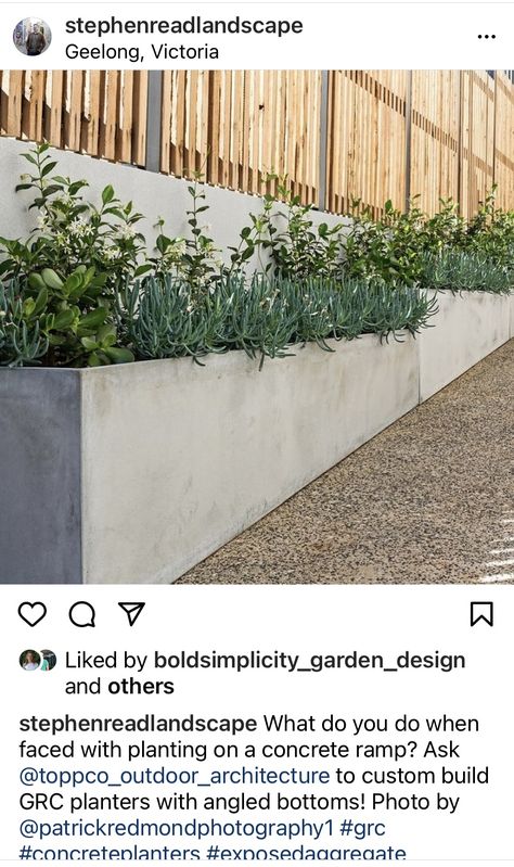 Built In Concrete Planters, Retaining Wall Planter Boxes, Landscaping Around Patio, Concrete Planter Boxes, Porch Landscaping, Raised Planter Boxes, Raised Planter Beds, Side Yard Landscaping, Small Front Yard Landscaping