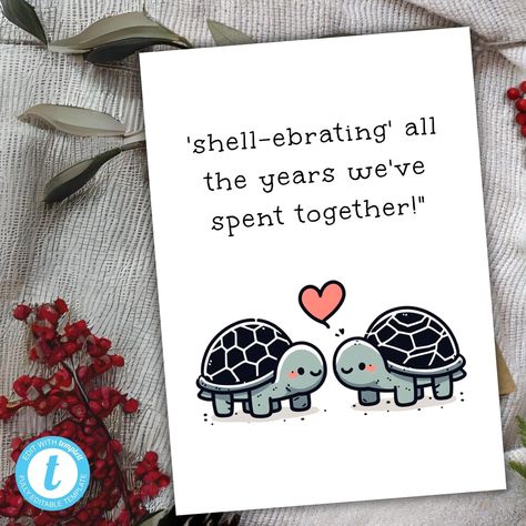 I Turtley Love You, Turtle Valentine Cards, Turtle Puns, Ctmh Turtley Awesome Cards, Place Card Template, Pun Card, Turtle Love, Cute Turtles, Animal Cards