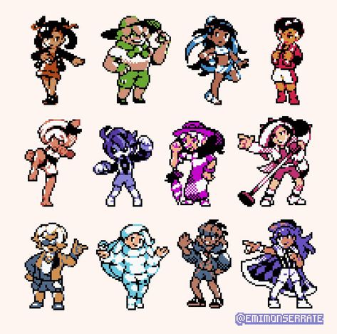 Pokemon Original Character, Pokemon Character Sprites, Pixel Pokemon Trainer, Pokemon Sprites Trainer, Pokemon Star Wars Crossover, Tiny Gym, Pokemon Crystal, Pokemon Gym Leaders, Pokemon Gym