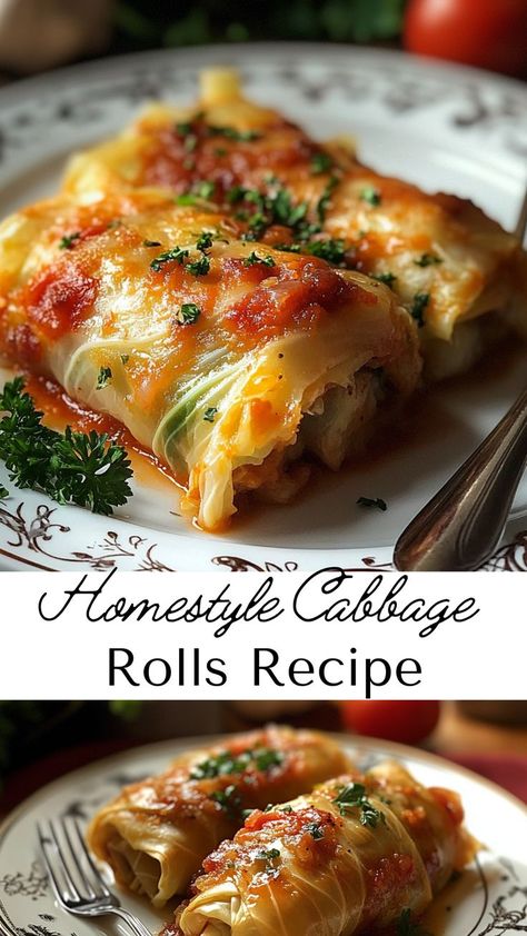 Bring comfort to your dinner table with these traditional cabbage rolls. Stuffed with a delicious blend of beef, rice, and spices, they’re baked in a tangy tomato sauce for a hearty, flavor-packed meal. Ideal for family dinners or holiday spreads, this recipe is a timeless classic that never disappoints. Cabbage Roll Sauce, Beef Rice, Cabbage Rolls Recipe, Stuffed Cabbage, Cabbage Rolls, Cabbage Recipes, Ultimate Comfort Food, Family Dinners, Rolls Recipe