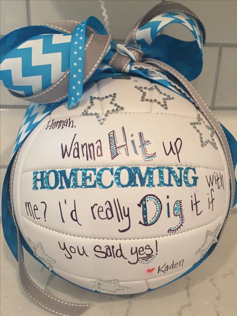 Homecoming Dance Proposal, Sadies Proposal, Cute Hoco Proposals, Homecoming Poster Ideas, Volleyball Poster, Prom Posters, Cute Homecoming Proposals, Cute Prom Proposals, Homecoming Posters