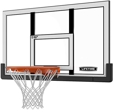 AmazonSmile : Lifetime 73729 48 in. Shatter Proof Backboard Rim Combo, Orange/white, One Size : Portable Basketball Backboards : Sports & Outdoors Basketball Valentine Boxes, Basketball Backboard, Orange White, Fun Sports, Really Cool Stuff, Basketball, Orange, Sports, White