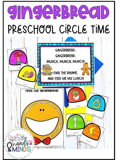 Gingerbread Preschool Circle Time Preschool Games Circle Time, Gingerbread Games For Preschool, Holiday Circle Time Activities, Christmas Circle Time Activities Preschool, December Circle Time Ideas, Large Group Ideas For Preschool, Gingerbread Circle Time Activities, Christmas Preschool Circle Time, Christmas Circle Time Games