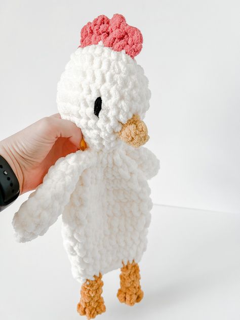 Excited to share the latest addition to my #etsy shop: Hazel Hen Crochet Pattern, Crochet chicken , Rooster, snuggle toy, Snuggler, Lovey, farm animal, spring, pet Crochet Lovey, Easy Crochet Animals, Confection Au Crochet, Cuddle Blanket, Crochet Chicken, Crochet Animals Free Patterns, Fun Crochet Projects, Crochet Diy, Diy Crochet Projects