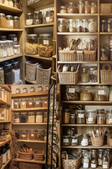 Organize your pantry with zero-waste tips for a stylish, sustainable kitchen! Use glass jars, labels, and wooden storage bins. #ZeroWasteKitchen #PantryOrganization #SustainableHome Wooden Storage Bins, Reusable Containers, Organize Your Pantry, Sustainable Kitchen, Zero Waste Kitchen, Sustainable Home, Wooden Storage, How To Organize, Pantry Organization