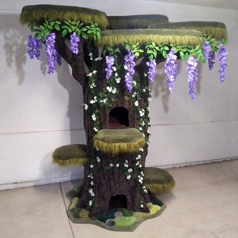 Forest Room, Enchanted Tree, Cat Tree House, Diy Cat Tree, Cat House Diy, Cat Sanctuary, Cat Towers, Forest Canopy, Tree Canopy