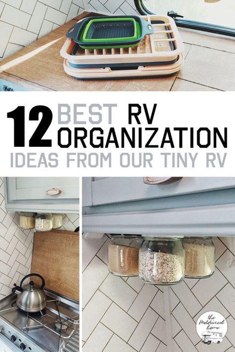 Rangement Caravaning, Rv Organization Ideas, Best Organization Ideas, Camper Organization Rv Living, Small Camper Interior, Husbil Makeover, Rv Living Organization, Travel Trailer Organization, Travel Trailer Living