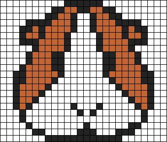 Alpha Pattern #20598 Preview added by Cookizbeuh Guinea Pig Cross Stitch, Pixel Art Cute Animals, Mushroom Perler, Punto Fair Isle, Easy Perler Beads Ideas, Fuse Bead Patterns, Funny Cross Stitch Patterns, Pony Bead Patterns, Hama Beads Design