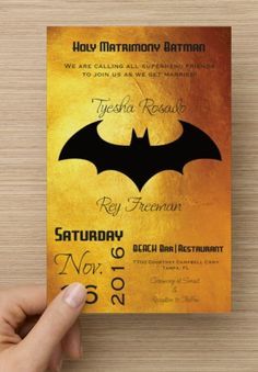 Batman Wedding Invitations, Batman Wedding Theme, Superhero Wedding Theme, Batman Wedding, Superhero Wedding, Batman Theme, Nerdy Wedding, Batman Stuff, Batman Birthday Party