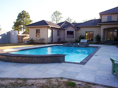 Stone Pool Coping, Stone Pool Deck, Cantera Stone, Stone Pool, Pool Coping, Inground Pools, Swimming Pool Designs, Pool Deck, Modern Bohemian