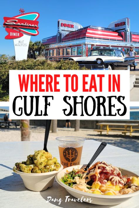 The beach might bring you here, but the thriving foodie scene will be added to the reasons you keep coming back. Here are the best restaurants in Gulf Shores and Orange Beach, Alabama to make your beach vacation extra special! #GulfShores #Alabama #Vacation Gulf Shores Outfits Spring Break, Places To Eat In Gulf Shores Alabama, The Hangout Gulf Shores, Gulf Shores Alabama Things To Do In, Orange Beach Alabama Restaurants, Gulf Shores Alabama Restaurants, Gulf Shores Restaurants, Gulf Shores Alabama Vacation, Vacation Food