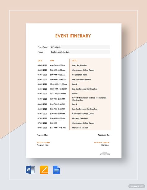 Free Sample Event Itinerary Template #AD, , #Ad, #Sample, #Free, #Event, #Template, #Itinerary Itenery Template, Itinerary Design Layout, Space Civilization, Event Itinerary, Itinerary Template Free, Home Organization Binders, Itinerary Design, Combining Like Terms, Like Terms