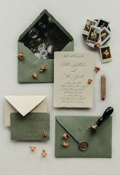 Winter Wedding Invitations Perfect for Your Cold-Weather Celebration Winter Invitations, Wedding Invitation Ideas, Winter Wedding Invitations, Vintage Invitations, Wedding Winter, Invitation Ideas, Brown And Green, Martha Stewart Weddings, Vintage Wedding Invitations