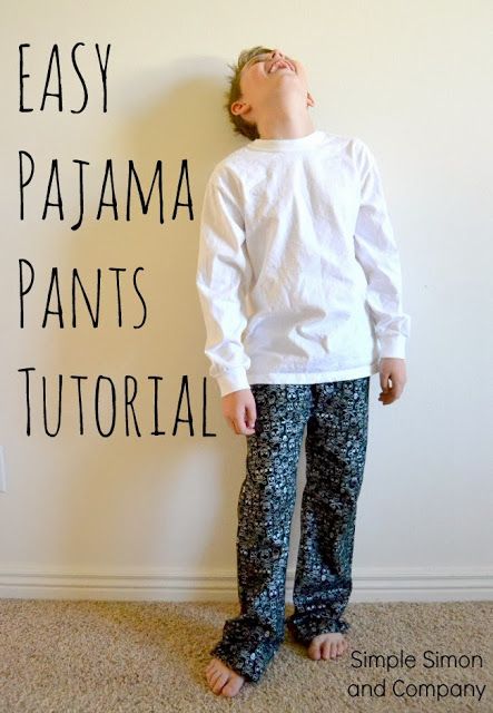 How to make a Pajama Pants PATTERN from Jeans-An EASY Tutorial - Simple Simon and Company Pajama Pants Tutorial, Pajama Pants Pattern, Boys Pajama Pants, Hidden Room, Pants Tutorial, Trendy Sewing Projects, Trendy Sewing Patterns, Pajama Pattern, Sewing Pants