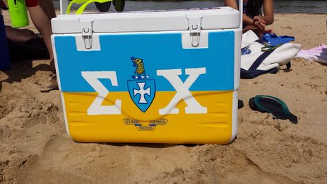 Sigma Chi Sweetheart Formal Cooler Formal Cooler Ideas, Formal Cooler, Fraternity Coolers, Frat Coolers, Sigma Chi, Go Greek, Her Campus, Delta Gamma, Sorority Life