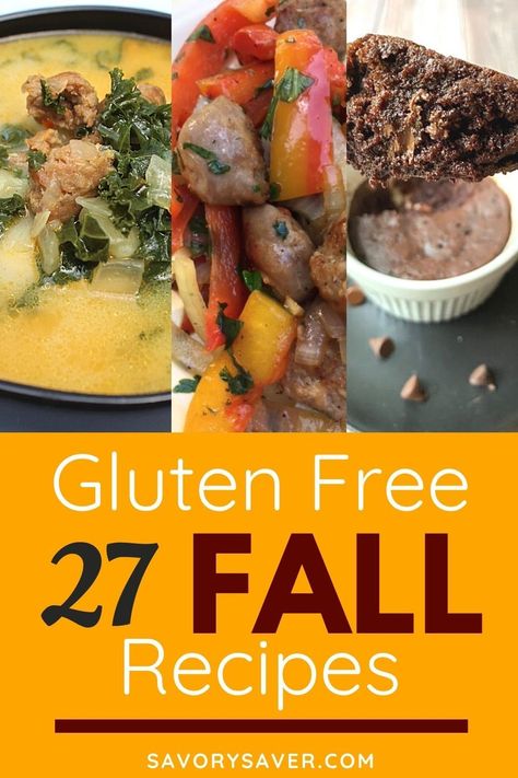 Here are 27 gluten free fall recipes that are all about comfort food. Easy Dinners, soups, desserts and more help welcome the cooler temps. Fall Desserts Gluten Free, Easy Fall Recipes, Gluten Free Fall Recipes, Dairy Free Dips, Diary Free, Easy Autumn Recipes, Dairy Free Breakfasts, Dairy Free Diet, Fall Dinner