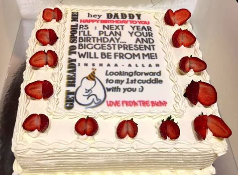 Birthday cake for dad-to-be! 56th Birthday Cake, Cake For Dad, 56th Birthday, Dad Birthday Cakes, Dad To Be, Ideas Party, Baby Party, Food Humor, Dad Birthday