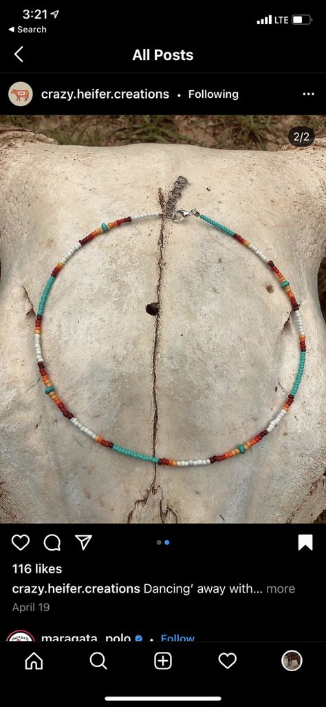 Sead Bead Necklace, Western Jewelry Necklace, Simple Beaded Necklaces, Country Jewelry, Bead Weaving Tutorials, Beaded Jewelry Necklaces, Easy Jewelry, Beaded Necklace Designs, Horse Jewelry