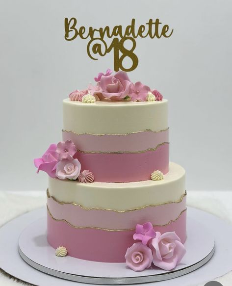 Debut Cake, Birthday Cake For Women Simple, Girly Birthday Cakes, Anniversary Cake Designs, Bakery Shop Design, Green Wedding Cake, Wedding Anniversary Cakes, Birthday Cakes For Her, Pink Birthday Cakes