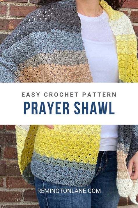 Free Prayer Shawl Crochet Pattern, Prayer Shawl Patterns Free, Crochet Prayer Shawls Free Pattern Easy, Crochet Shawl Pattern Free Easy Simple, Crochet Capelets, Beginner Crochet Shawl, Prayers Ideas, Prayer Shawls Knit, Amanda Crochets