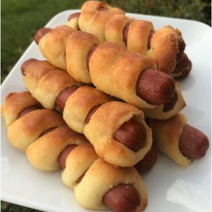 Low Carb Keto Pigs in a Blanket Recipe made with Fat Head Dough - iSaveA2Z.com Keto Corn Dogs, Keto Pigs In A Blanket, Pigs In A Blanket Recipe, Fat Head Dough, Keto Cinnamon Rolls, Fat Head, Overnight Oat, Starting Keto Diet, Low Carb Diets