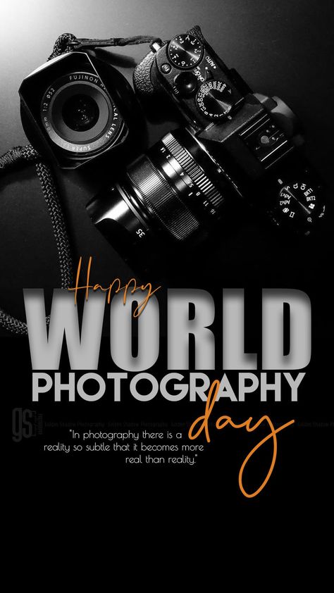 Photography Day Poster Design, Instagram Post Photography, World Photography Day Creative, World Photography Day Poster, Photography Poster Design Creative, Photography Day Poster, Happy Photography Day, Ganesh Photography, Happy World Photography Day