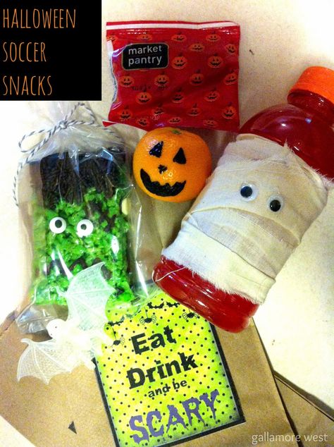 Soccer Snack Ideas, Halloween Desserts Scary, Soccer Snacks, Diy Halloween Gifts, Fun Halloween Party Games, Halloween School Treats, Halloween Party Decor Diy, Halloween Decorations For Kids, Fun Halloween Decor