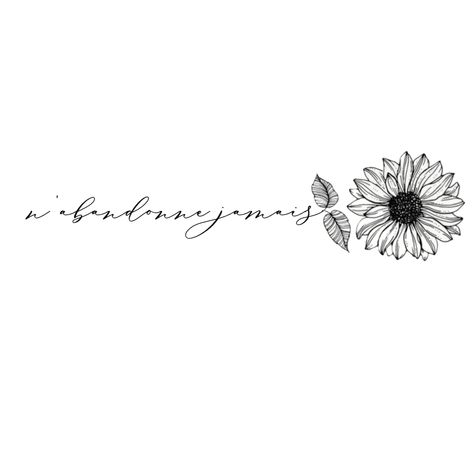 Sunflower Word Tattoo, Tiny Sunflower Tattoo, Ophelia Tattoo, Never Give Up Tattoo, Small Sunflower Tattoo, Wedding Date Tattoos, Chandelier Tattoo, Forever Tattoo, Anker Tattoo